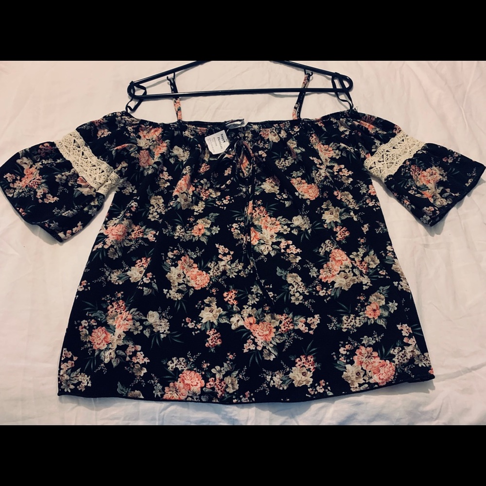 Black Floral shirt